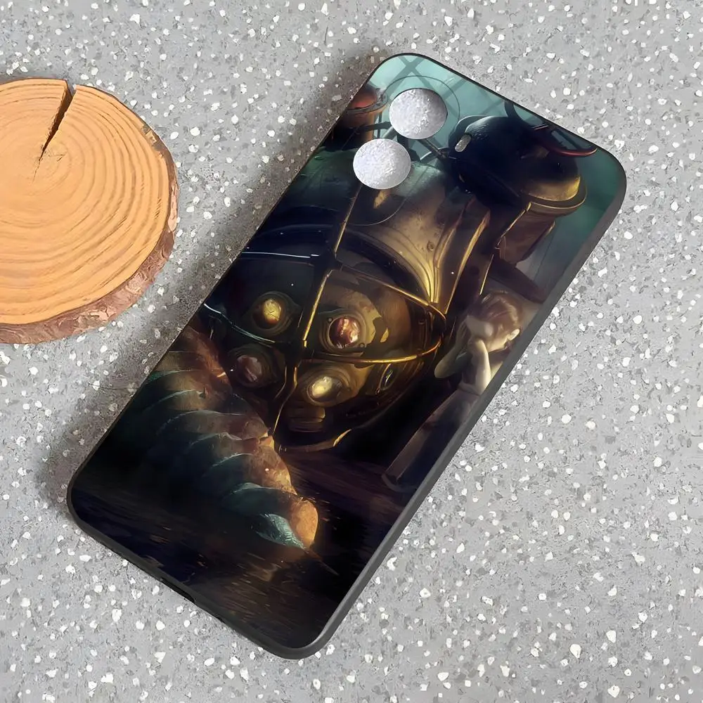 Bioshock fps jogo caso de telefone para poco m7 m6 m5 s m4 f7 ultra f6 f5 x7 x6 x5 x4 gt pro preto escudo macio