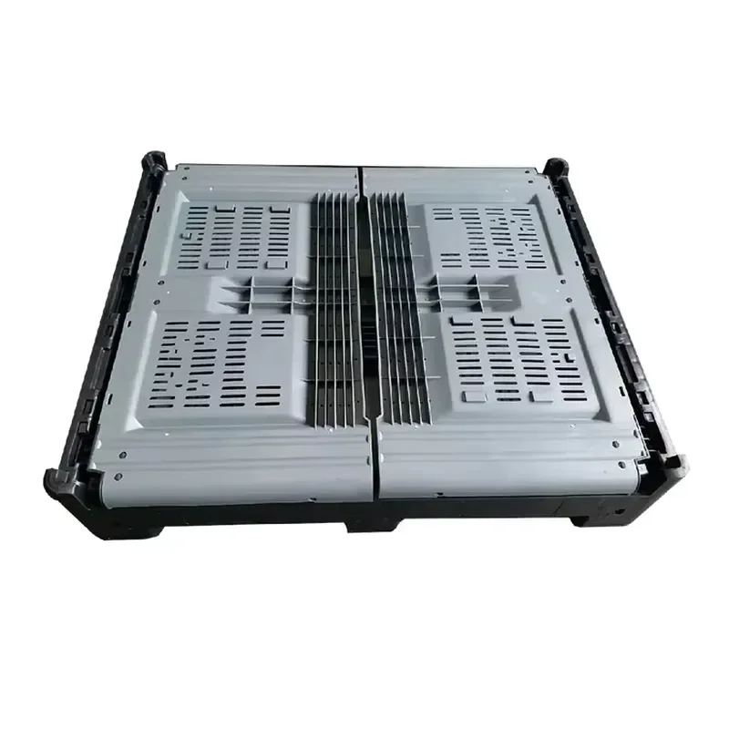 Foldable Mesh Storage Box for Vegetables and Dairy Products Large Stackable Turnover Crate with Ventilated Design for Kitchen