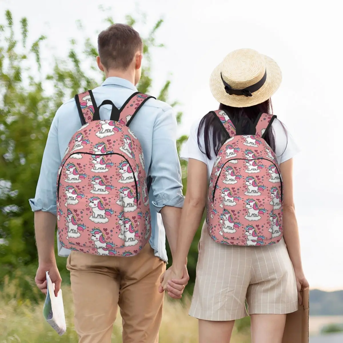 Unicorn Lover Backpack para pré-escolar, estudante da escola primária, colorido Art Cartoon Book Bags, menino, menina, Kids Daypack, ao ar livre, bonito