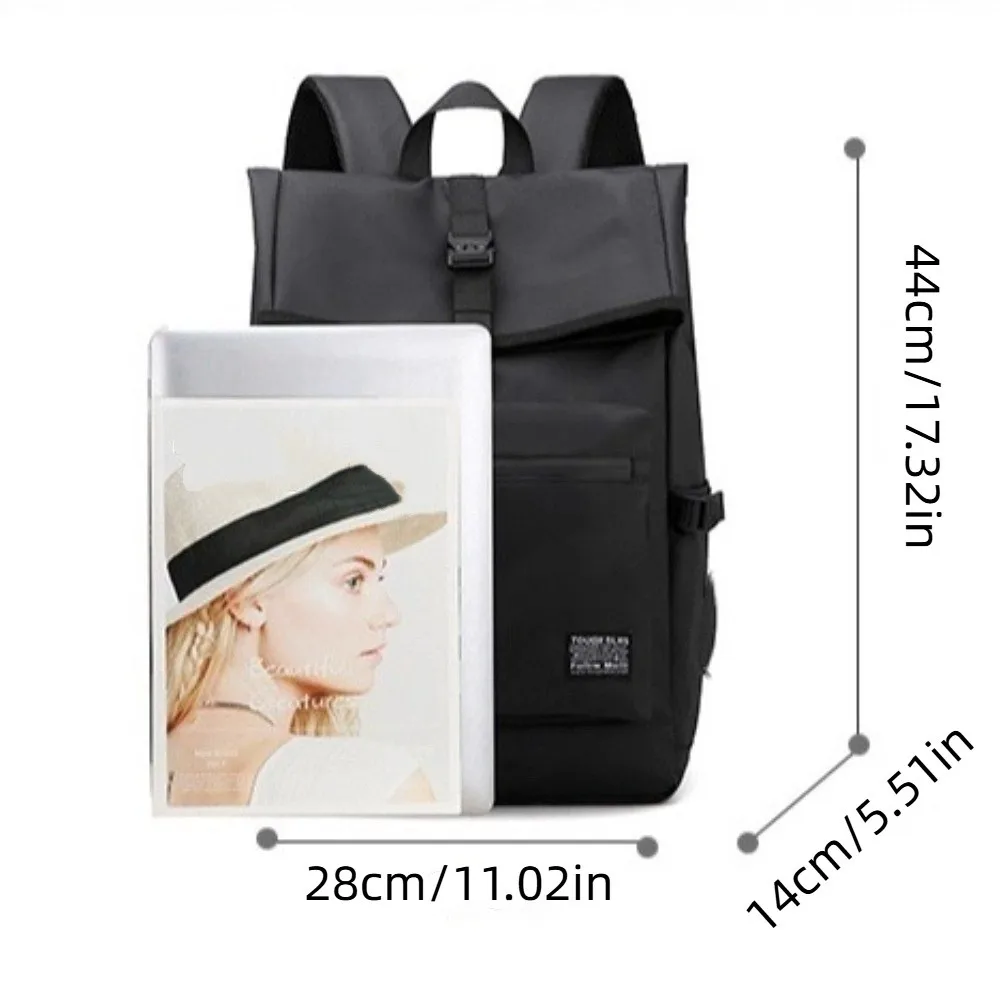 16 Inch Men Travel Backpack Oxford Cloth Large Capacity Business Computer Backpack Breathable Casual Style Male Laptop Daypack