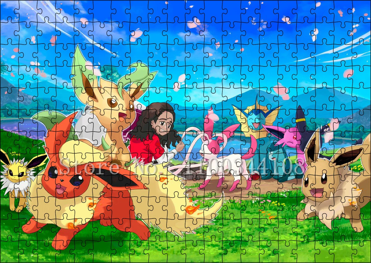 Pokemon Jigsaw Puzzle Japanese Anime Cartoon Creative DIY Jigsaw Puzzle Creativity Imagine Magic Toys Home Decor