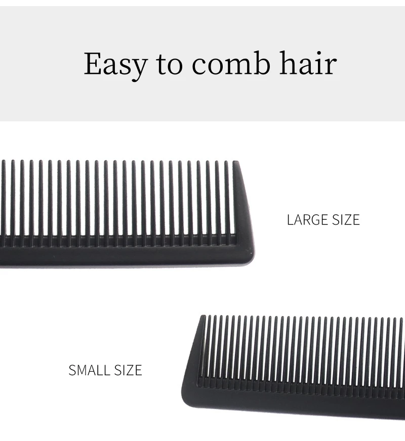 Carbon Faser Haar Schneiden Kamm Coiffeur Professionelle Barber Kämme Hohe Temperatur Widerstand Friseur Friseur Pinsel – Detail 13