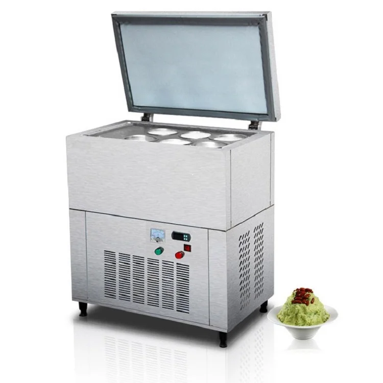 Commercial block ice machine maker with ice cube shaver machine