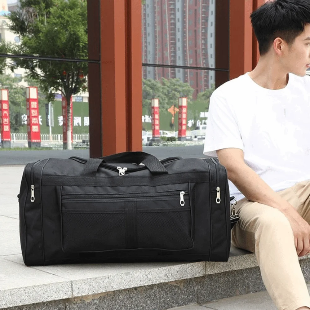 

Portable Large Capacity Travel Duffle Bag Handheld Waterproof Travel Luggage Bag Business Trip Sports Messenger Bag Men