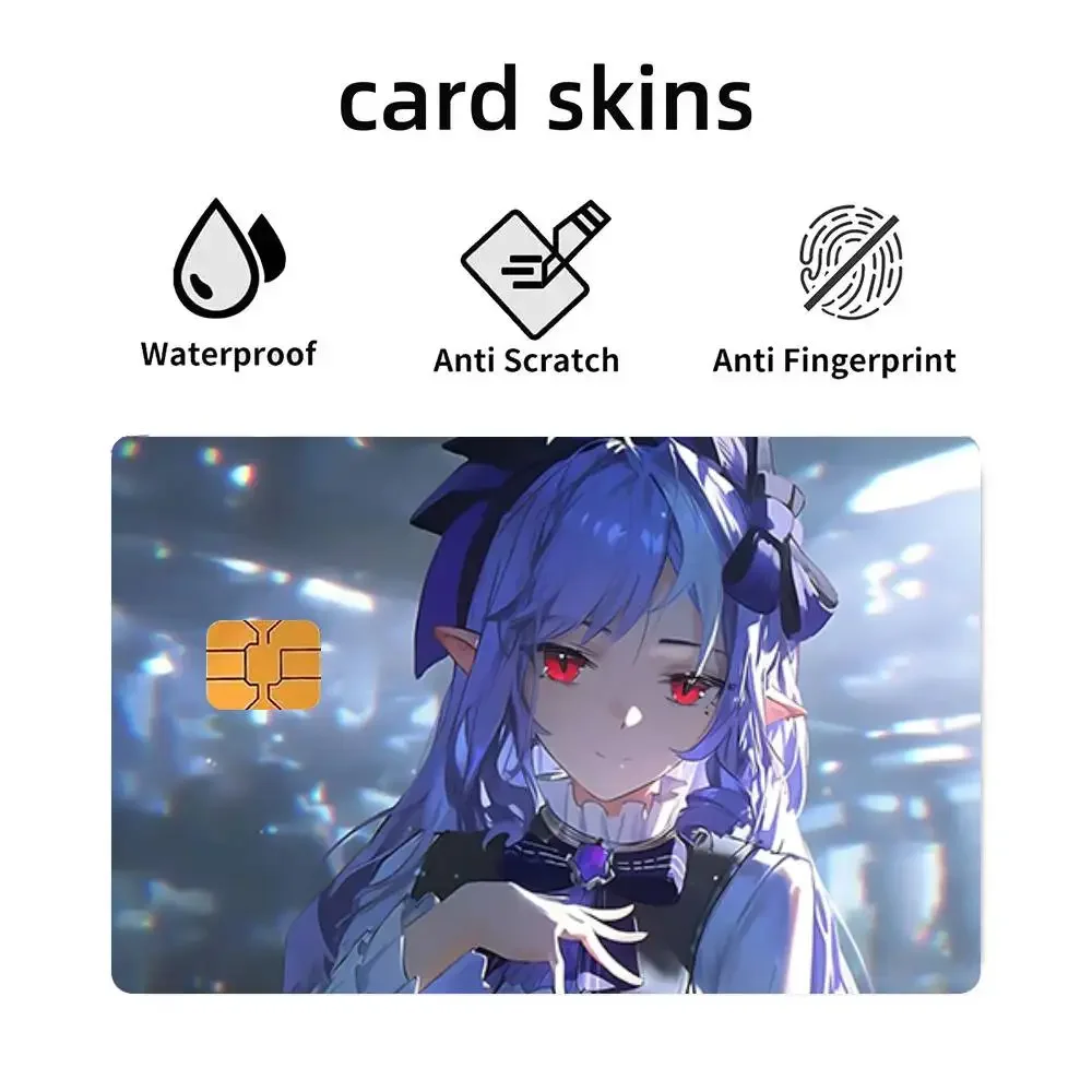 Game Zenless Zone Zero Vivian 4pcs 1Set Funny Shell On Off Ultra Thin No Fade Sticker Skin Cover Film For Debit Credit Card