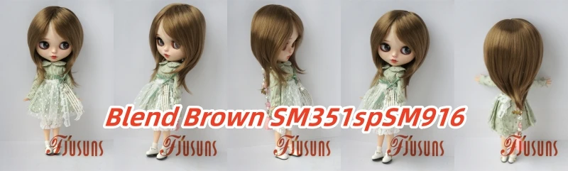 JD762 Natural curls Mid long doll wigs that can be tilted and self trimmed with bangs Full sizes Doll Accessories