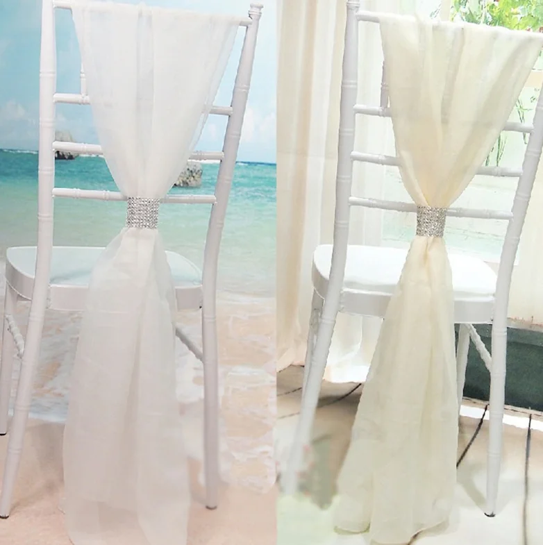 10pcs 웨딩 의자 커버 새시 나비 넥타이 리본 장식 - Chair Sash Organza 리뷰 및 가격