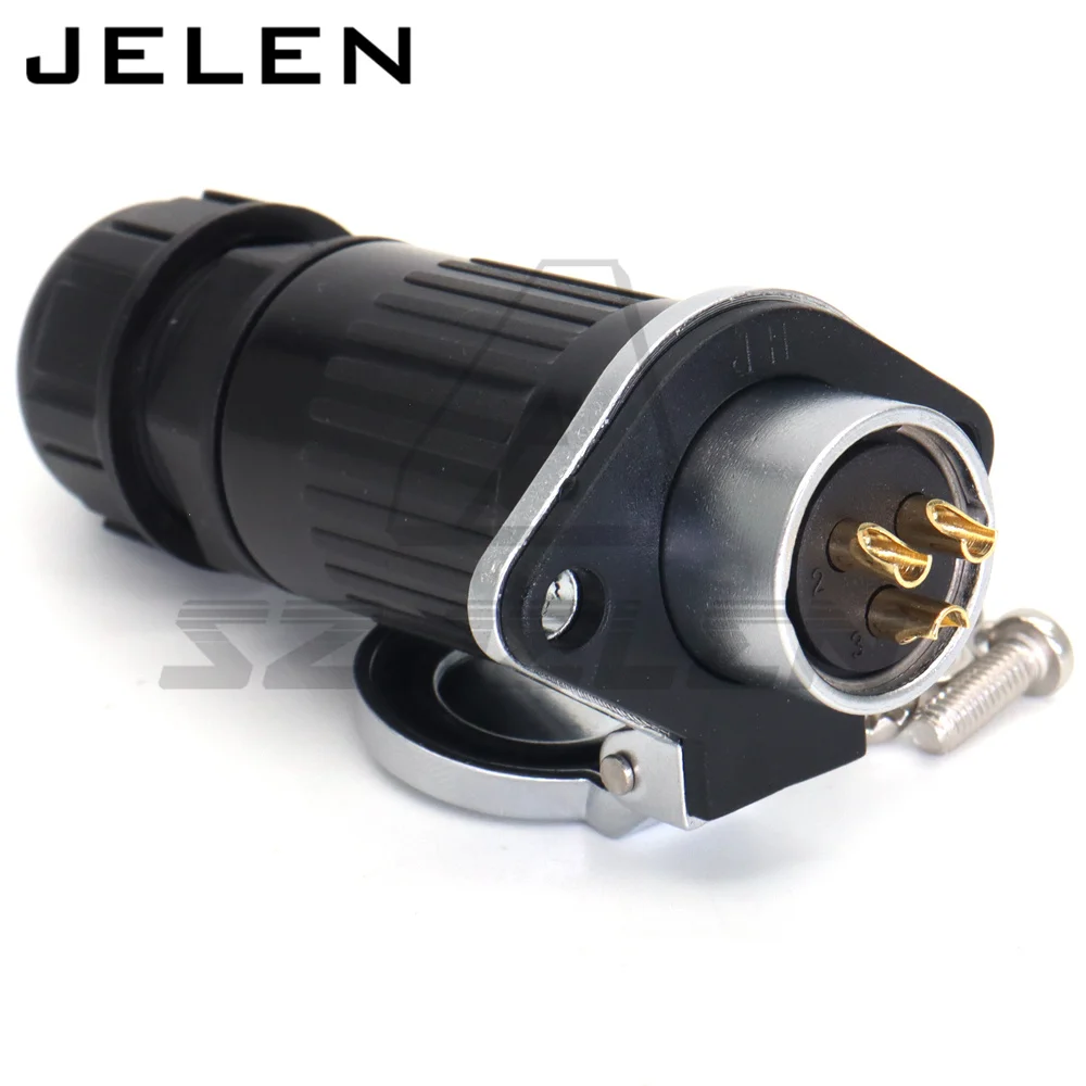 HE20, 3pin waterproof connector plug and socket, wire waterproof connector, 3 pin cable wire connector,30A power connector IP55