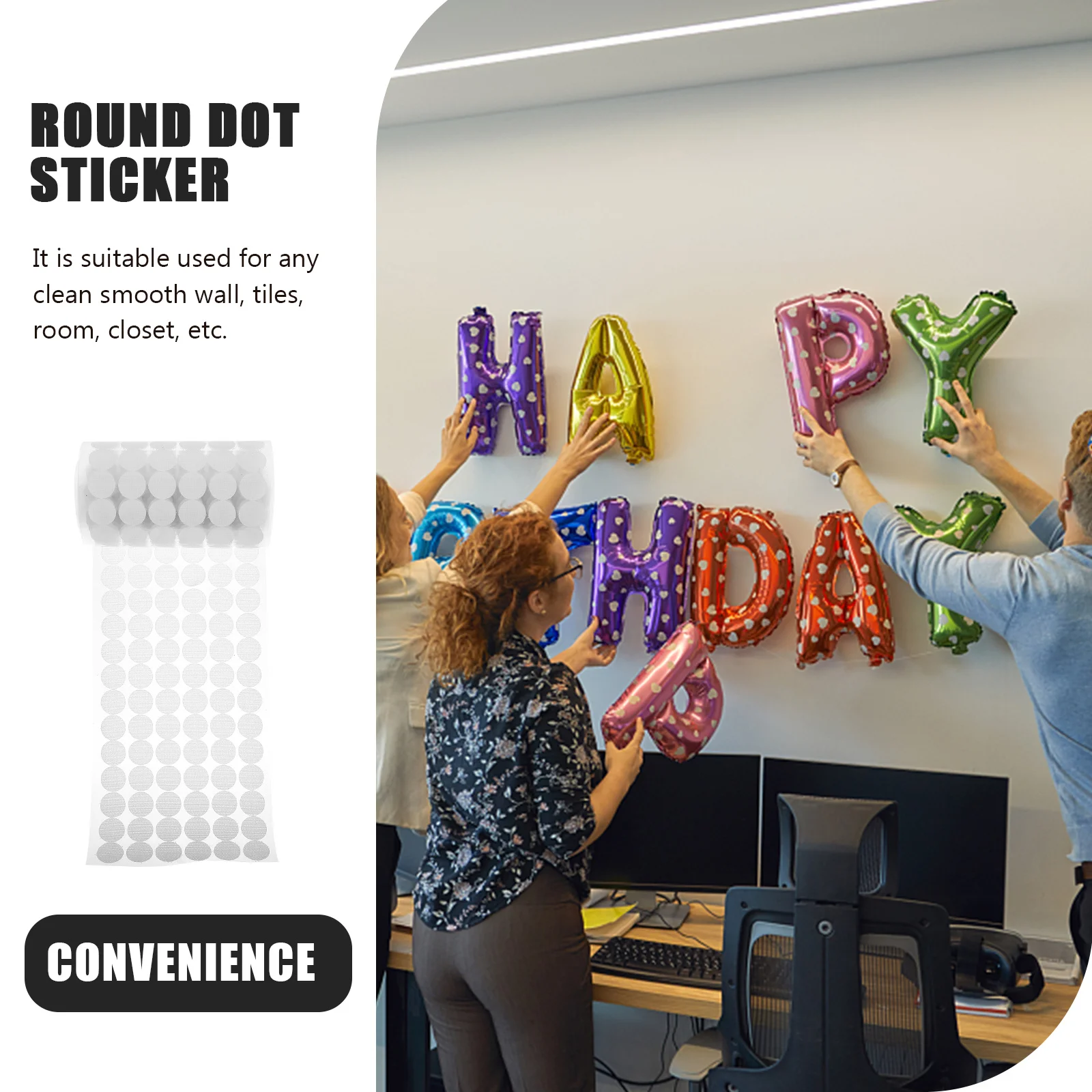 

528Pairs Self Adhesive Round Dots Removable for Party Decorations DIY Craft Sticker Balloon Fixing Scrapbook Tape