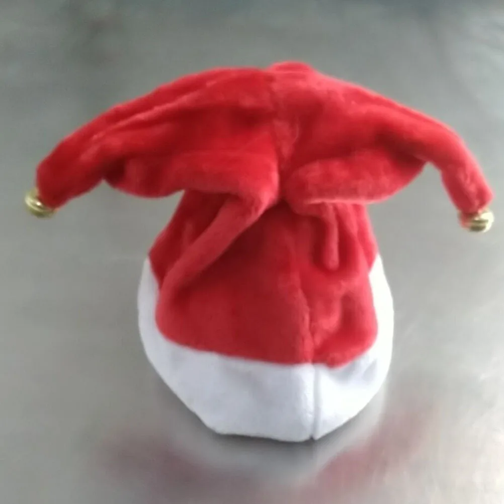 

Electric Santa Hat Christmas Red Double Ring Musical Swing No Christmas Party Decorations Holiday Costume Supplies