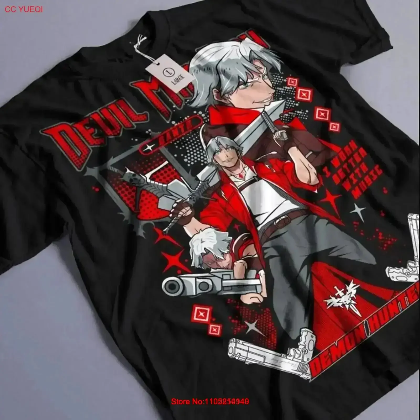 Dante Shooting DMC Premium T shirt vintage Washed designer clothes Stretched Comfortable Breathable fashion Stylish vintage