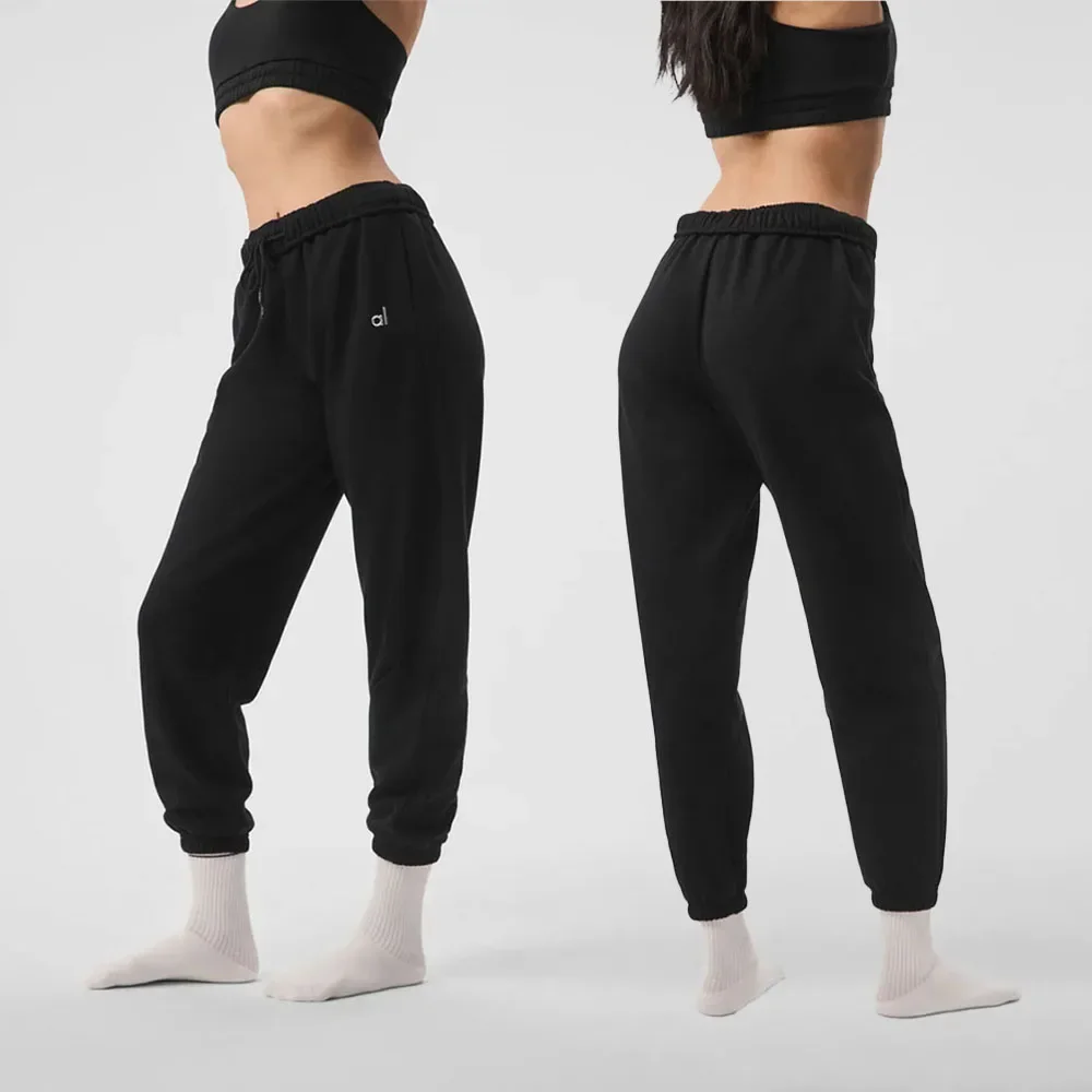 AL اليوغا Accolade Sweatpant تجريب فضفاض بنطلون السراويل اللياقة البدنية Sweatpants القطن رياضة تنفس مريحة الرجال السراويل النسائية