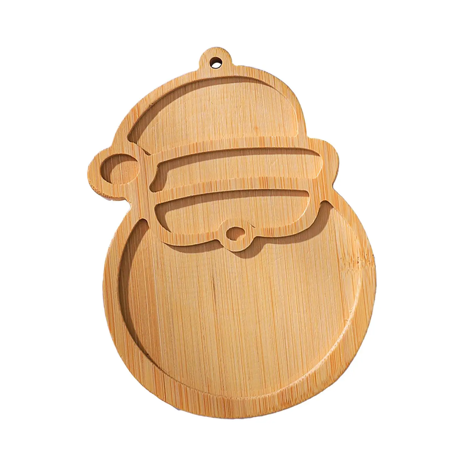 Bamboo Christmas Coaster Base Unfinished Craft Wood Tray for DIY Personalized Coasters Holiday Art Projects