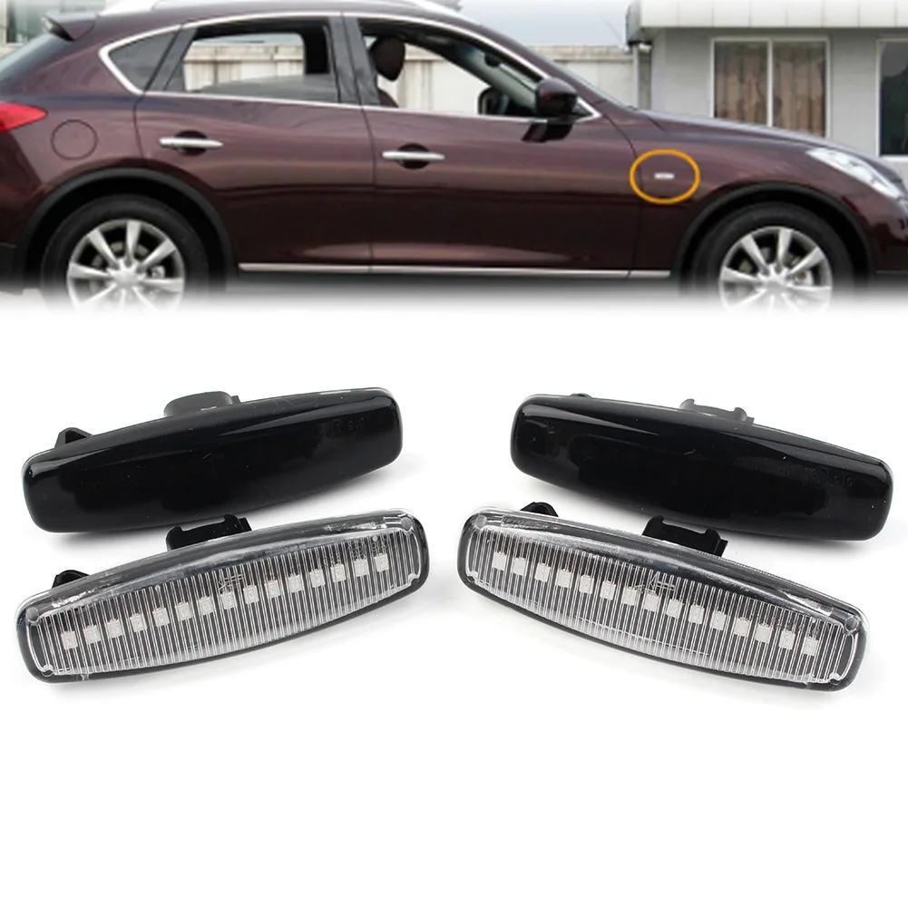 Car LED Sequential Lamp Side Marker Light 2Pcs For Infiniti EX25 EX35 FX37 FX50 G25 V36  M35 Q60 Q70 QX50 Fuga Murano etc.