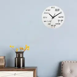 Fun Math Clock Math Teacher Gift Silent Non-ticking Math Wall Clocks Wooden Classroom Home Decor with Expressions Quartz