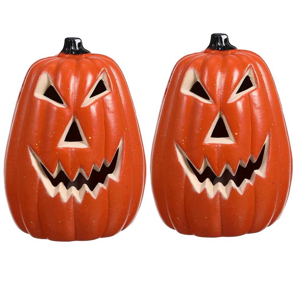 Small Lanterns Decorative Halloween Party Lamp Ghost Festival Lights LED Pumpkin Skull (2pcs) Decorations Favor