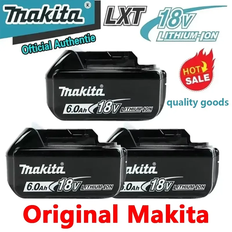 

100% Genuine Makita 6Ah for Makita 18V Battery BL1860B BL1840 BL1830B BL1850B BL1850 BL1860 BL1815Replacement LithiumBattery