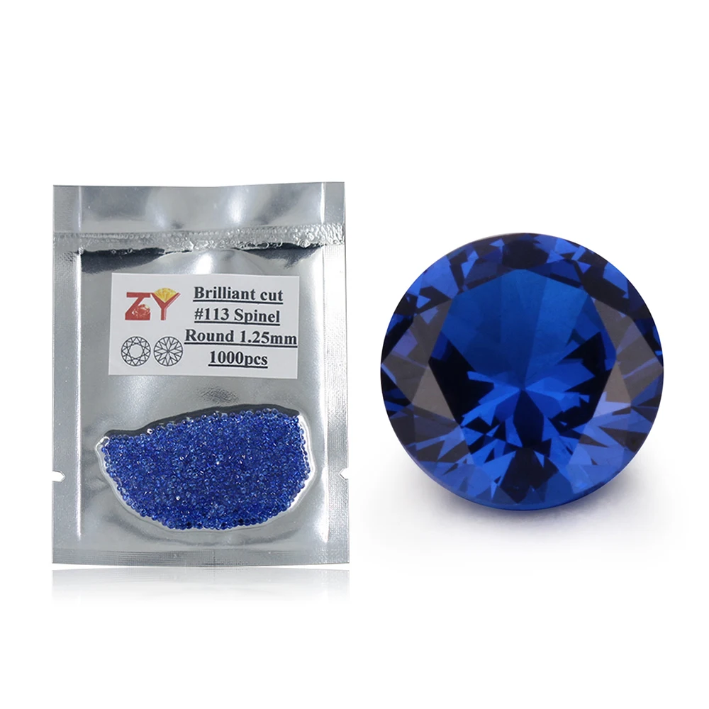 

Deep Blue Gemstone Round Cut 3.5mm to 10mm #113 synthetic Loose Spinel Gems