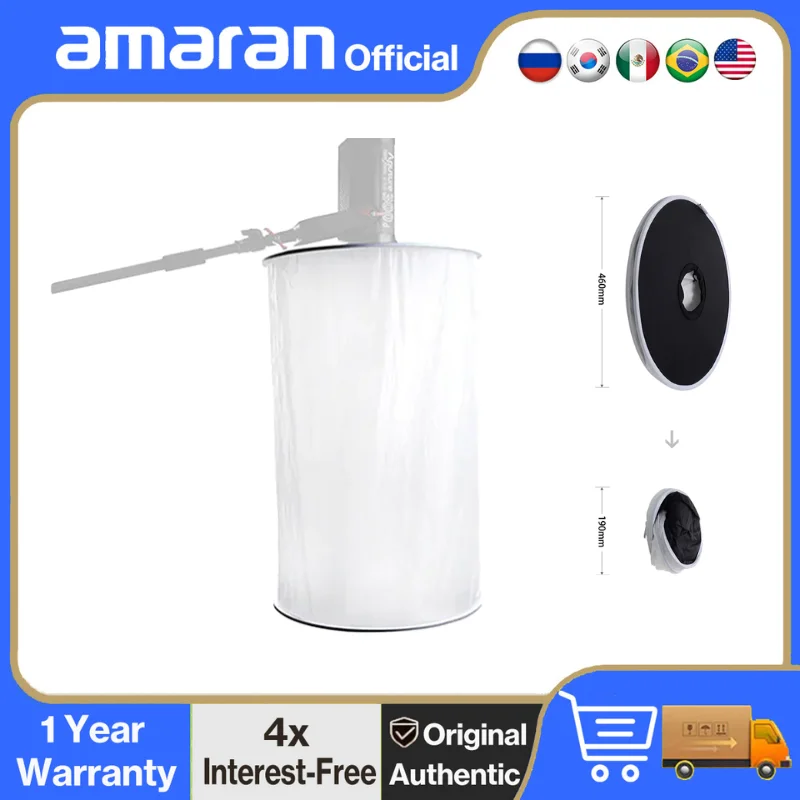 

Aputure Space Light Cylindtrical Overhead Space Light Ideal for Overhead Compatible with LS C300d 300x LS600 amaran 100xs 200xs