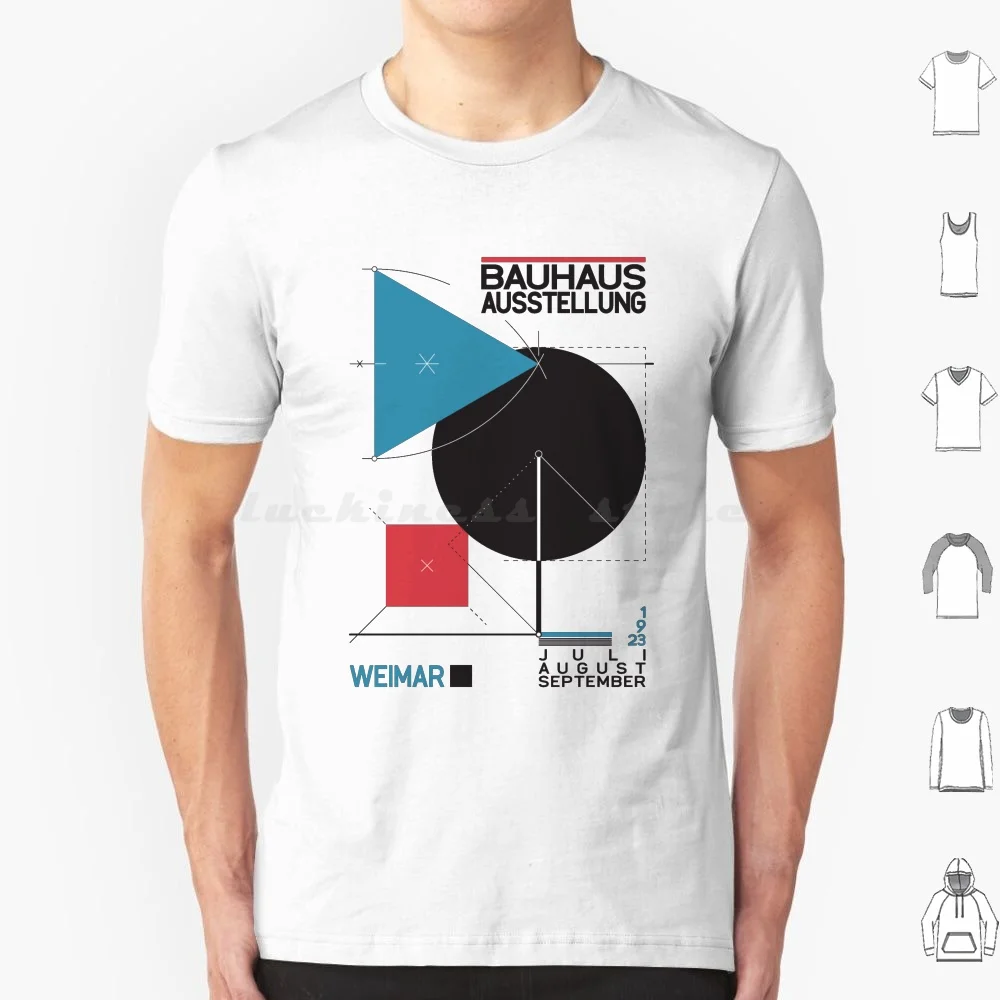 Camiseta para hombre y mujer, prenda de vestir, talla 6xl, de Weimar, Dessau, Alemania, Walter Gropius, Ludwig, Mies, Van Der Rohe, Breuer, Joost, schmidtt, Bayer