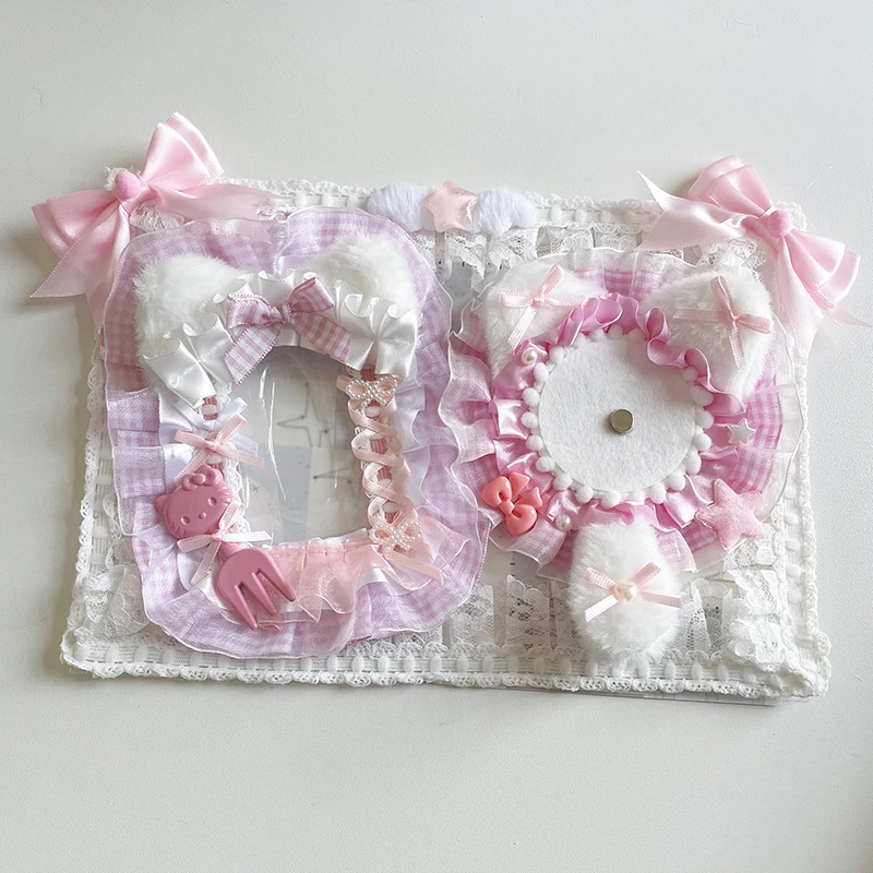 Luxury Lace Cosplay Ita Bag Insert Board , Handmade Ribbon Badge Display Board Accessories,badge Clear Collector Decoration