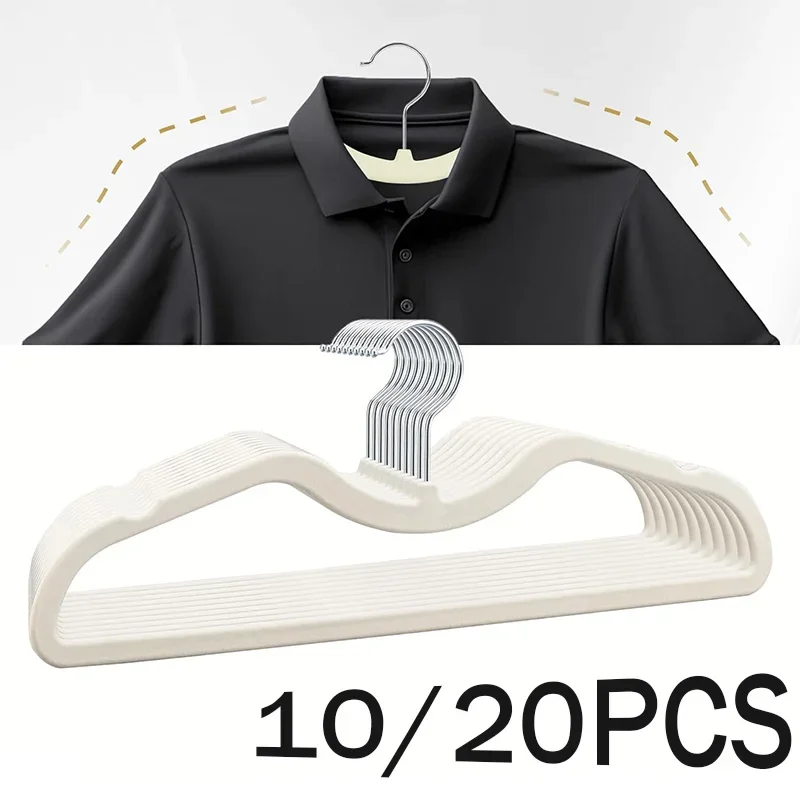 Space-Saving Short-Neck Hangers,Non-slip Non-marking Clothes Hanger for Coats Suits Dress,Durable ABS Storage Rack for Closet