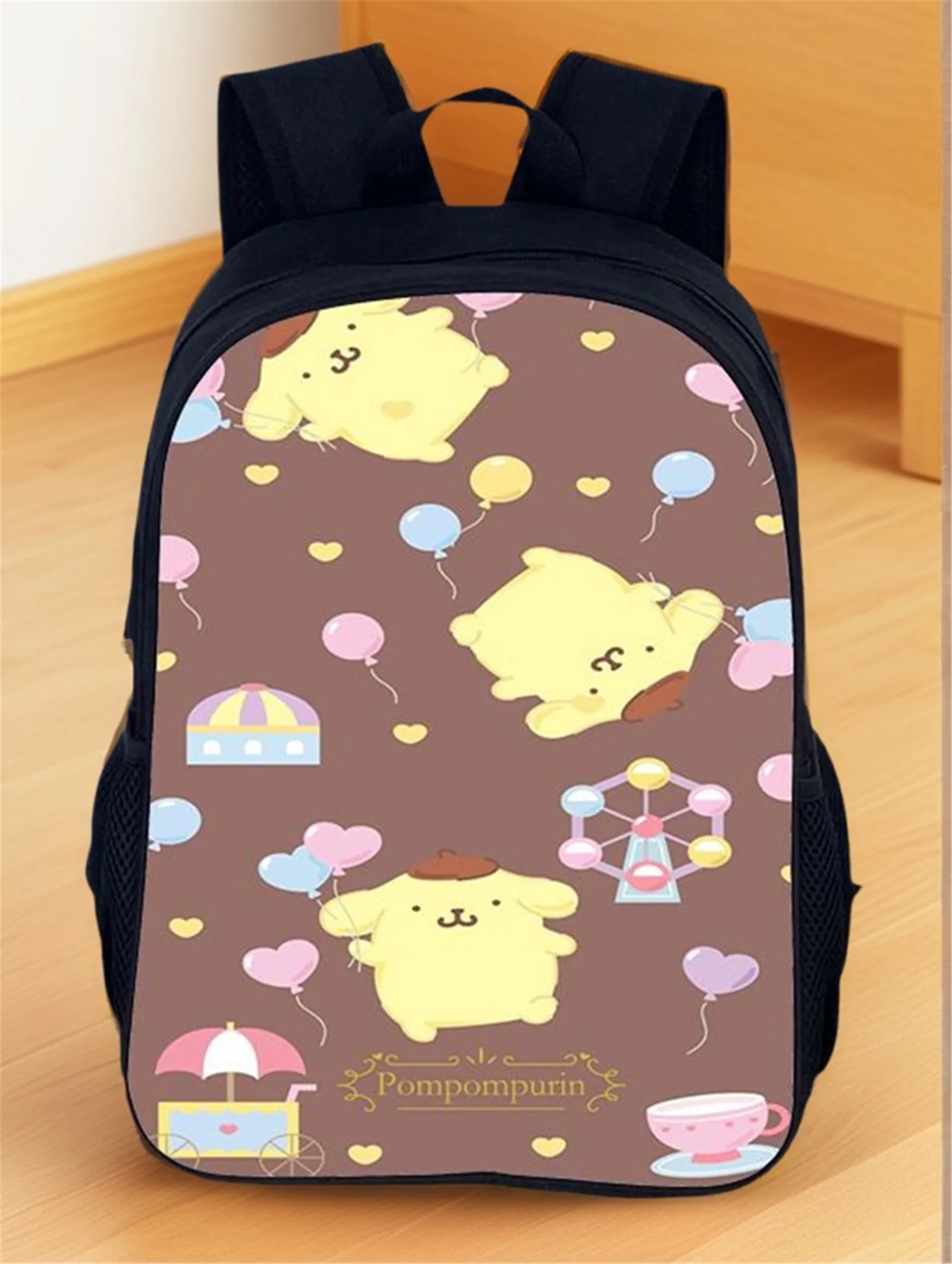 

Kid Pom Pom Purin Cute Backpack for Elementary School-Lightweight Student Bookbag Little Boy Girl Daily Rucksack