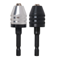 2pcs Keyless Chuck Drill Bit Converter Adapter Hex Shank Extension Fixture Tool For Electric Drill Power Tool Parts