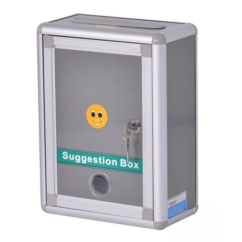 Aluminum alloy opinion box, silver letter and report box for schools and governments, opinion feedback and report box can be cus