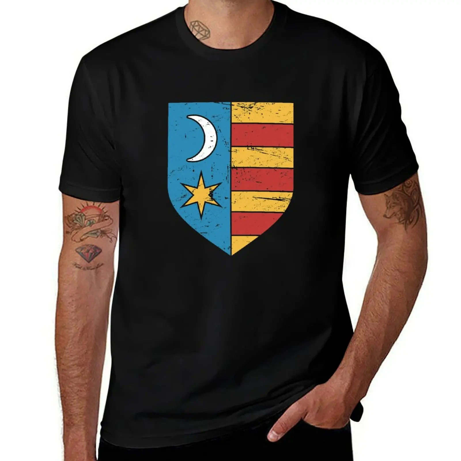 Vlad The Impaler Tepes / Dracula Coat of Arms T-Shirt Soft Touch Basic Cotton T-Shirt