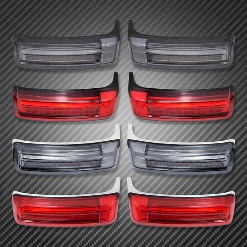 Imagen 2 del producto Luz LED de freno para motocicleta, lámpara de giro de alforja para Harley Touring Street Glide Road King FLHR Limited CVO 2014-2022, 2 unidades