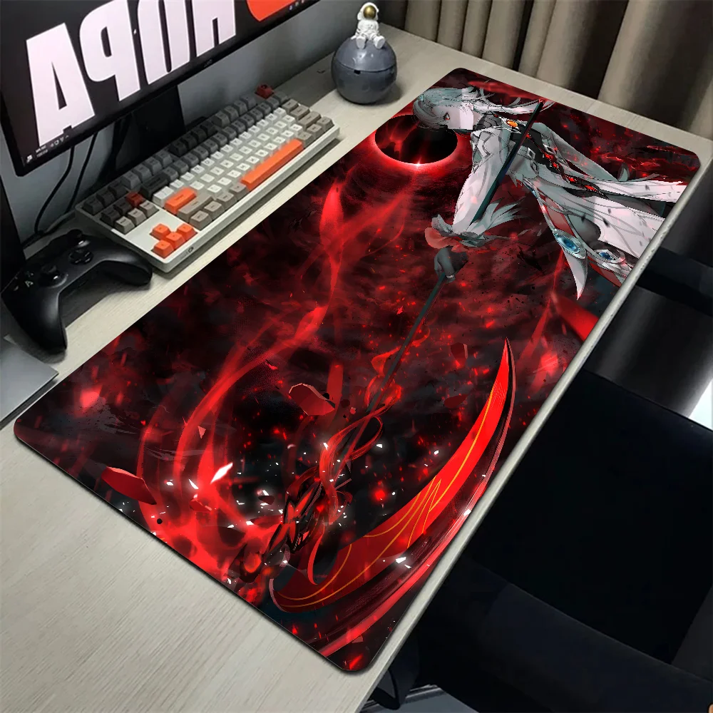 Anime Game Genshin Impact Arlecchino Mousepad Desk Mat Gaming Accessories Large Gaming Mouse Pad XXL Non-Slip Game Mousepad