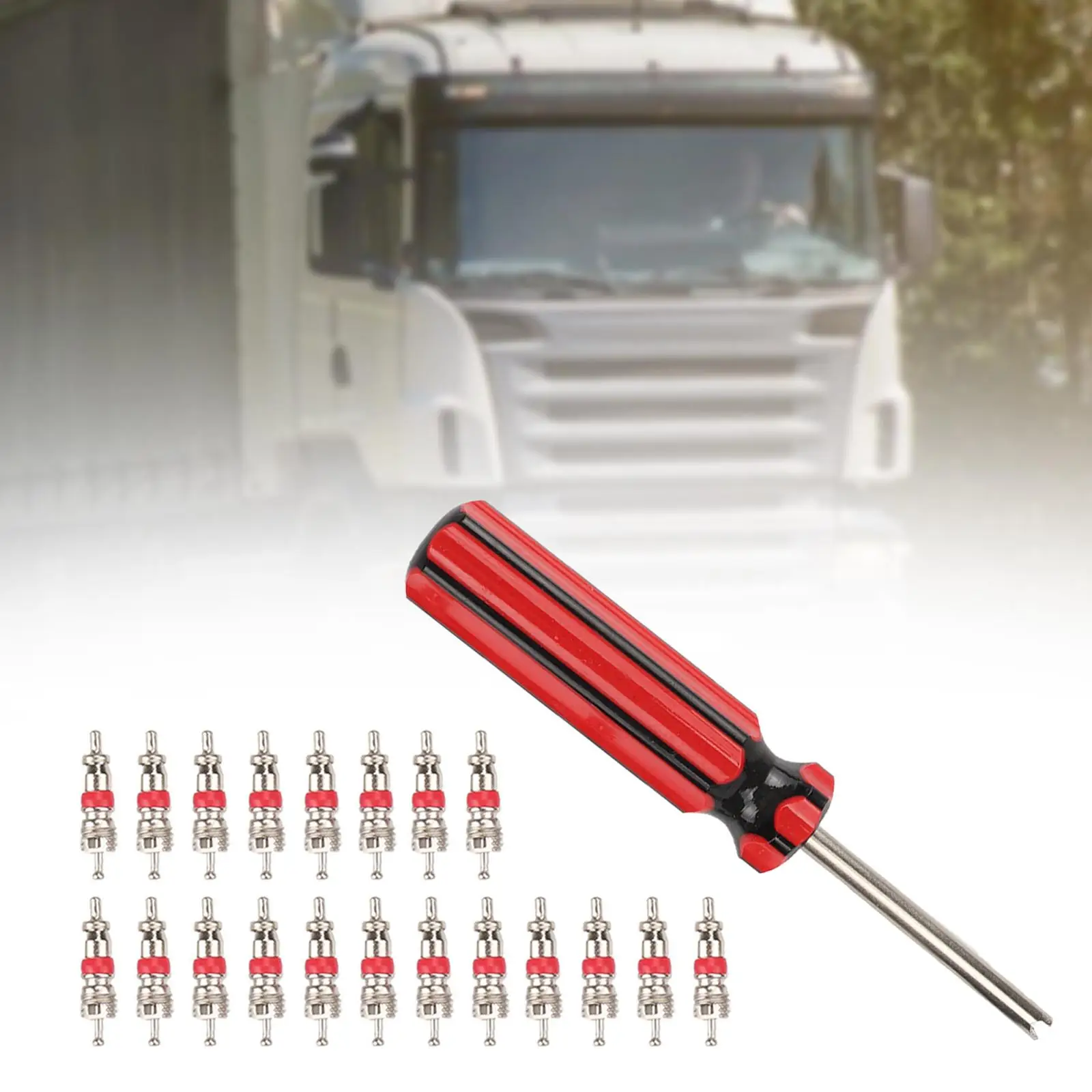Valve Core Install Tool Nickel Plated Tire Valve Repair Kit Automotive Maintenance for Car Bicycle Truck