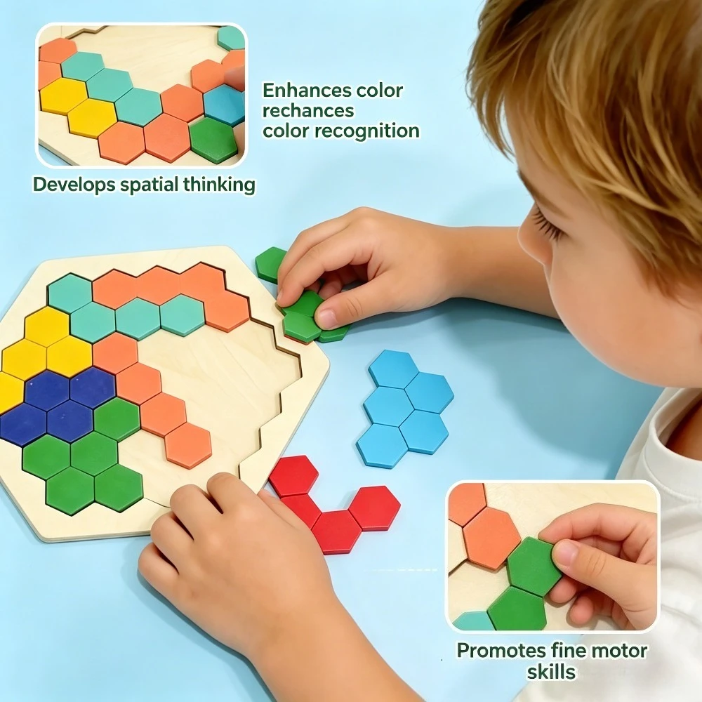 Quebra-Cabeça Hexagonal de Mad - Kids Educational Game 3 avaliação e preço