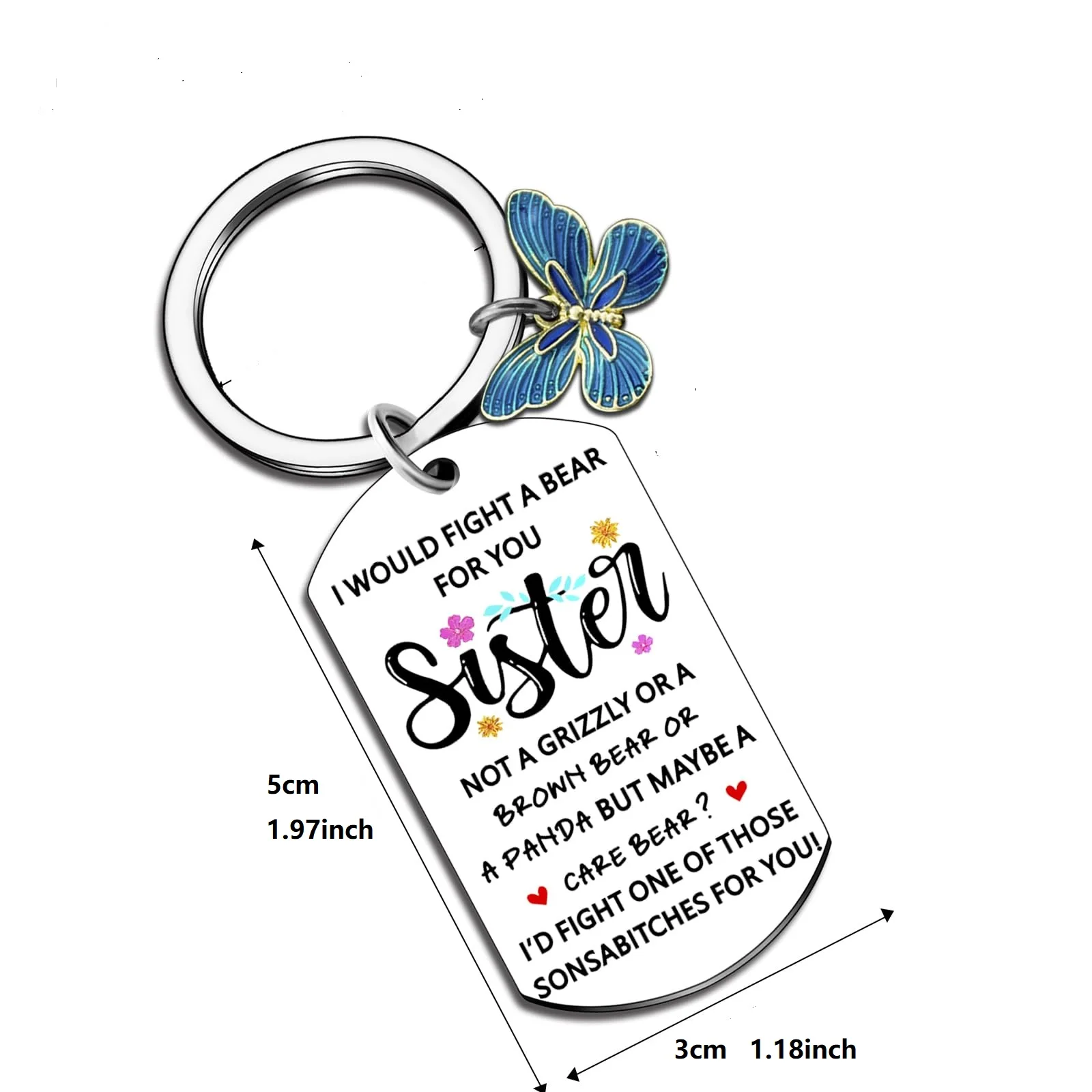 Funny Sister Birthday Gift Ideas From Sisters Brother Big Sister Gifts From Little Sister Cute Keychain