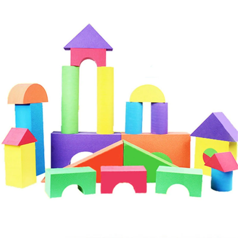 38pcs/Set Large Safe Building Blocks Big Foam Blocks Colorful Construction Toys Kids Learning Educational Toy for Children Gifts