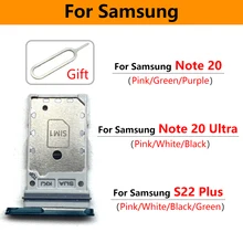 Sim Tray Slot Holder For Samsung Note 20 Ultra / S22 Plus SIM Card Adapter Replacement parts