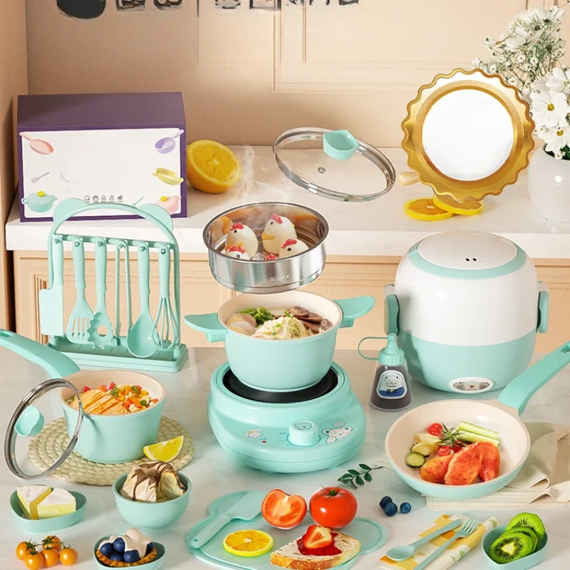 Mini Kitchenette Real Cooking Full Set Real Cooking Edible Kitchenware Toy Set Birthday Gifts for Children and Girls