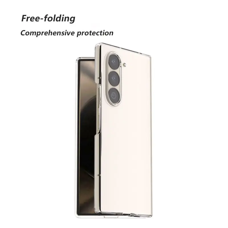 For Samsung Galaxy Z Fold6 / Z Fold 6 Slim Crystal Transparent Clear PC Hard Plastic Back Phone Case Cover