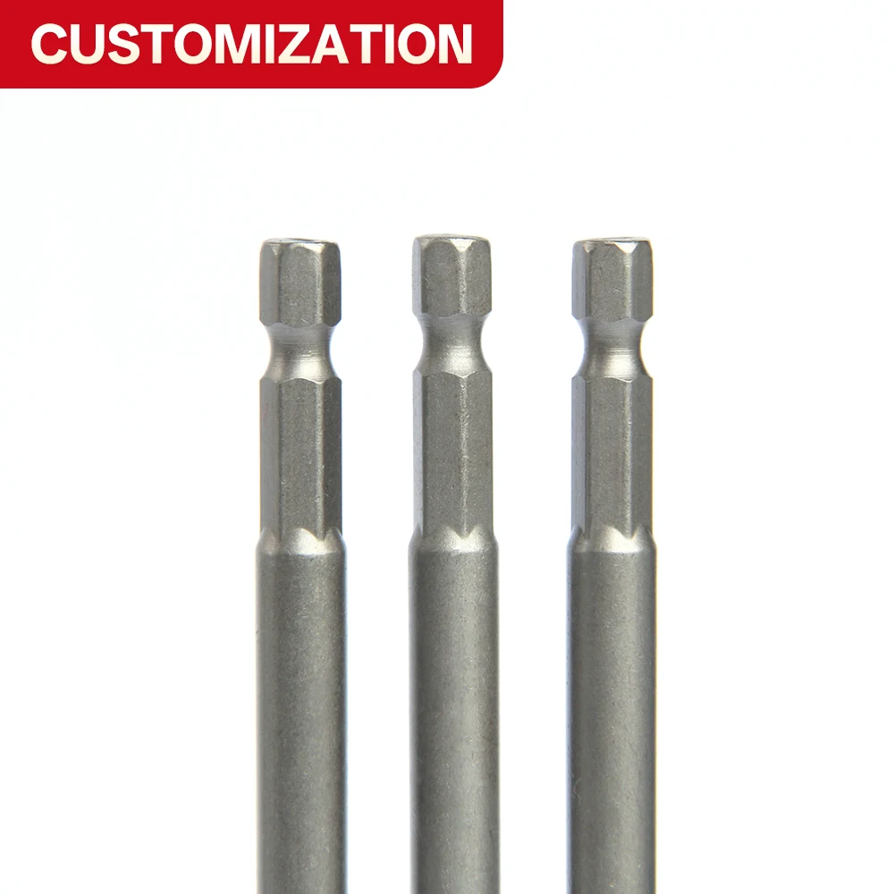 Custom H8 150mm Magnetic Nut Driver Bit Hex Shank Extension Nut Setters Screwdriver Bit for Engine Assembly