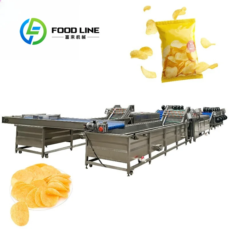 Proof French Fry Production Line Integrated With Waterproof Panel Continuous Frying Machine For Wet Processing Environments
