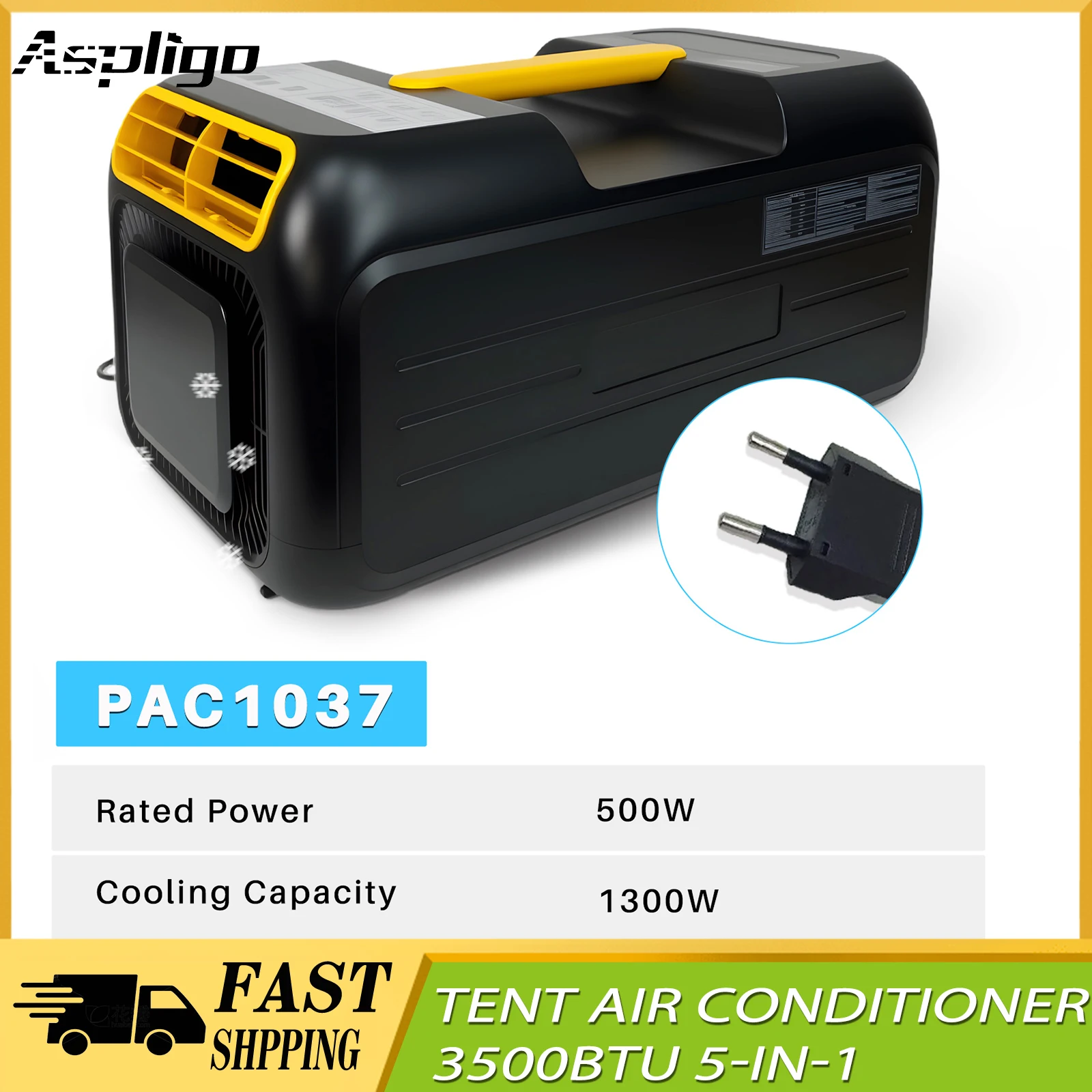 

Aspligo 3500BTU Camping Tent Air Conditioner Protable Air Conditioning &Handle For Bedroom Kitchen Motorhome Camper Van Truck