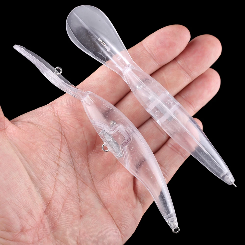 Chan’sHuang 20PCS Unpainted Blanks Bait 13.5cm 12.8g Floating  Deep Water Diving Minnow DIY Handmade Artificial Fishing Lure
