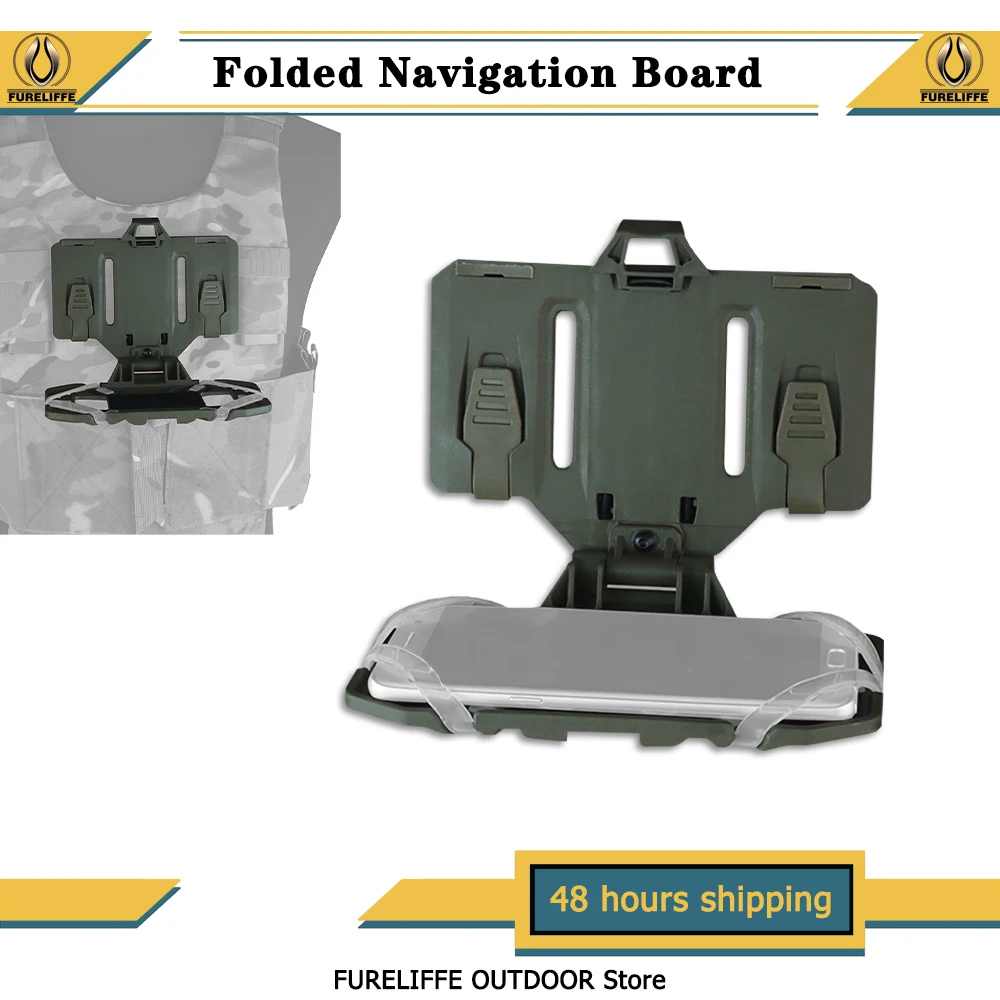 

Тактическая складная навигационная доска MOLLE, тактический охотничий жилет для страйкбола, нагрудный держатель для мобильного телефона, карта администратора, панель, бандаж для телефона