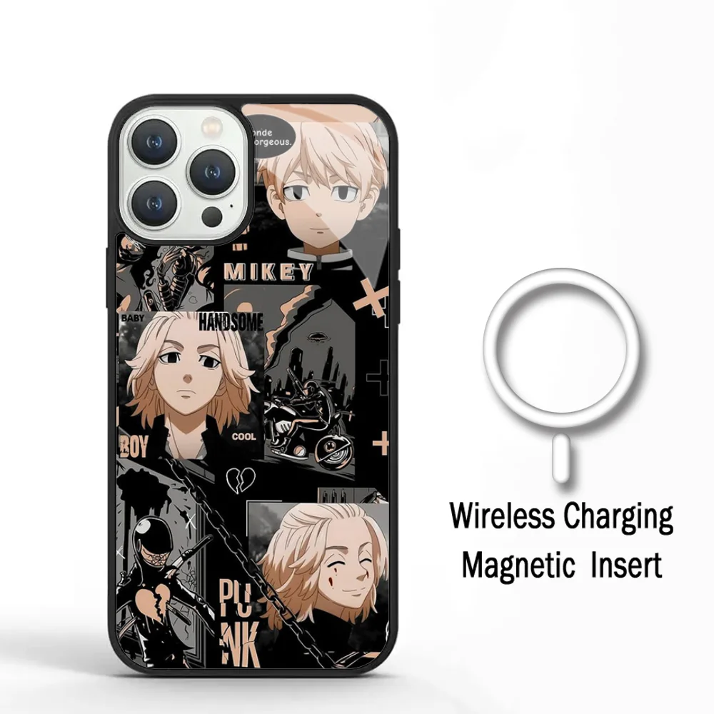 Tokyo Revengers Phone Case For IPhone 11 12 13 14 15 Plus Pro Max Mirror Acrylic Cover For Magsafe Wireless Charging