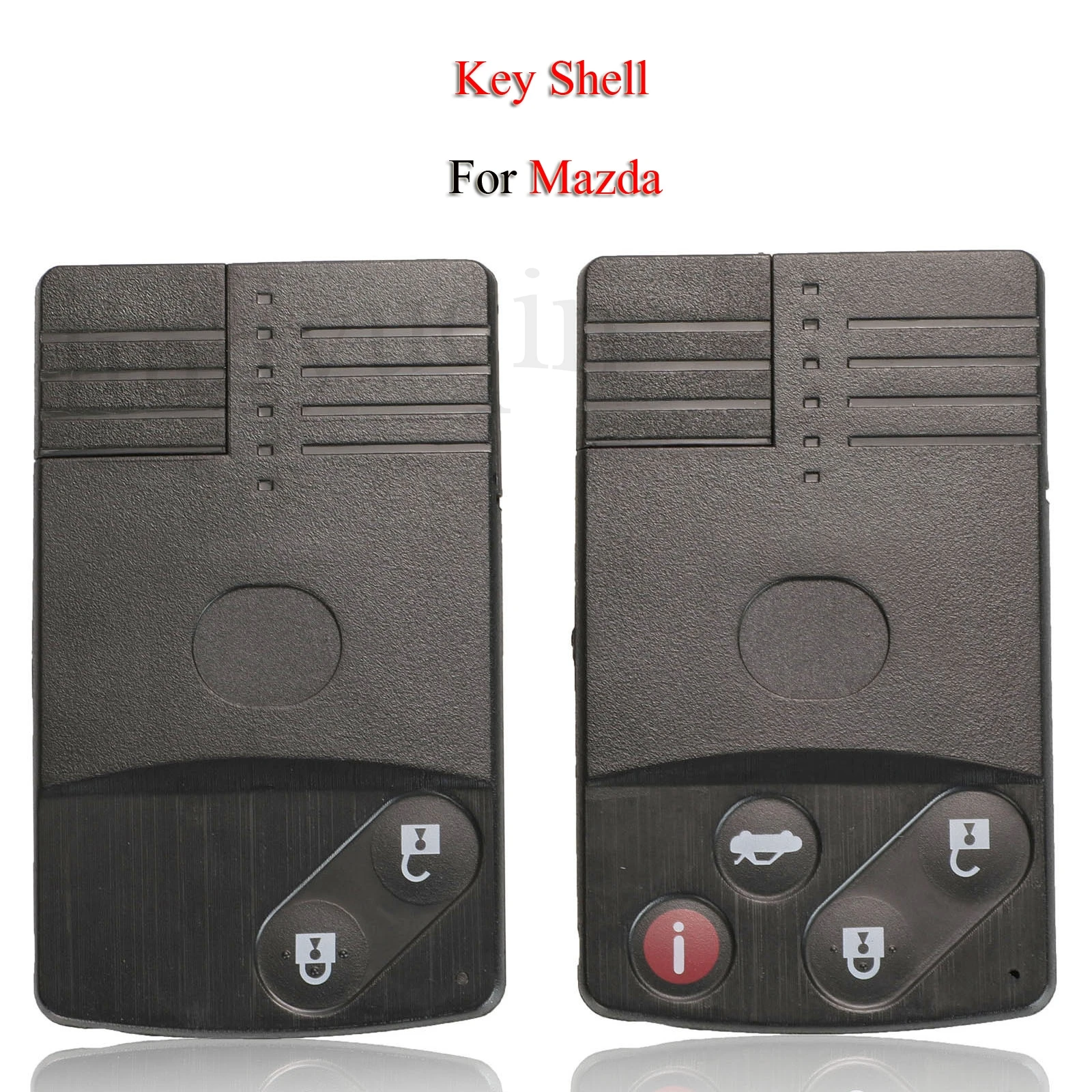 

jingyuqin Remote Car Key Card Shell For Mazda 5 6 CX-7 CX-9 RX8 Miata MX5 2/4Buttons With Uncut Blade Key Cover Fob Case