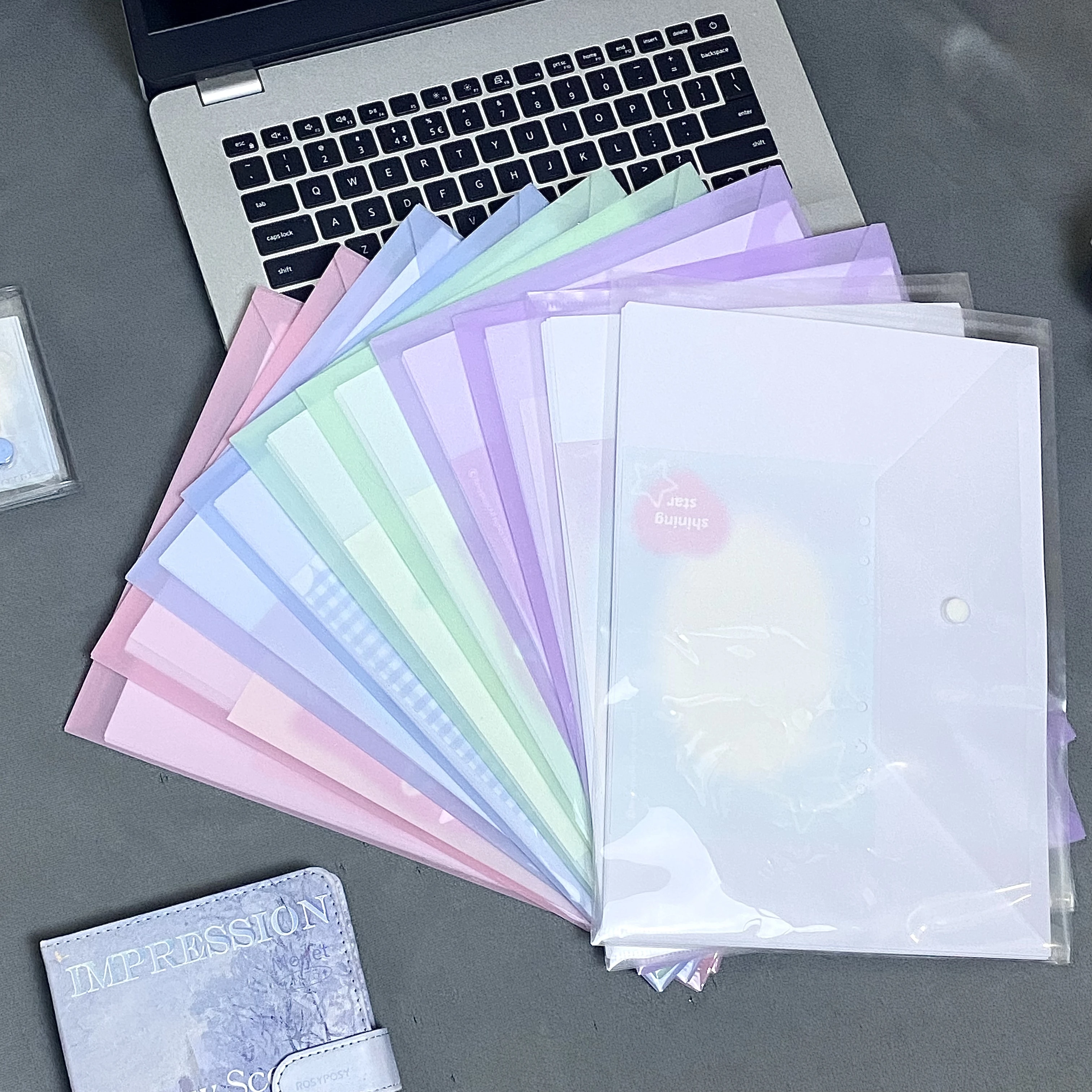 

10 A4 file bags, transparent plastic data bags, thickened waterproof file bags, student test paper bags, stationery storage bags