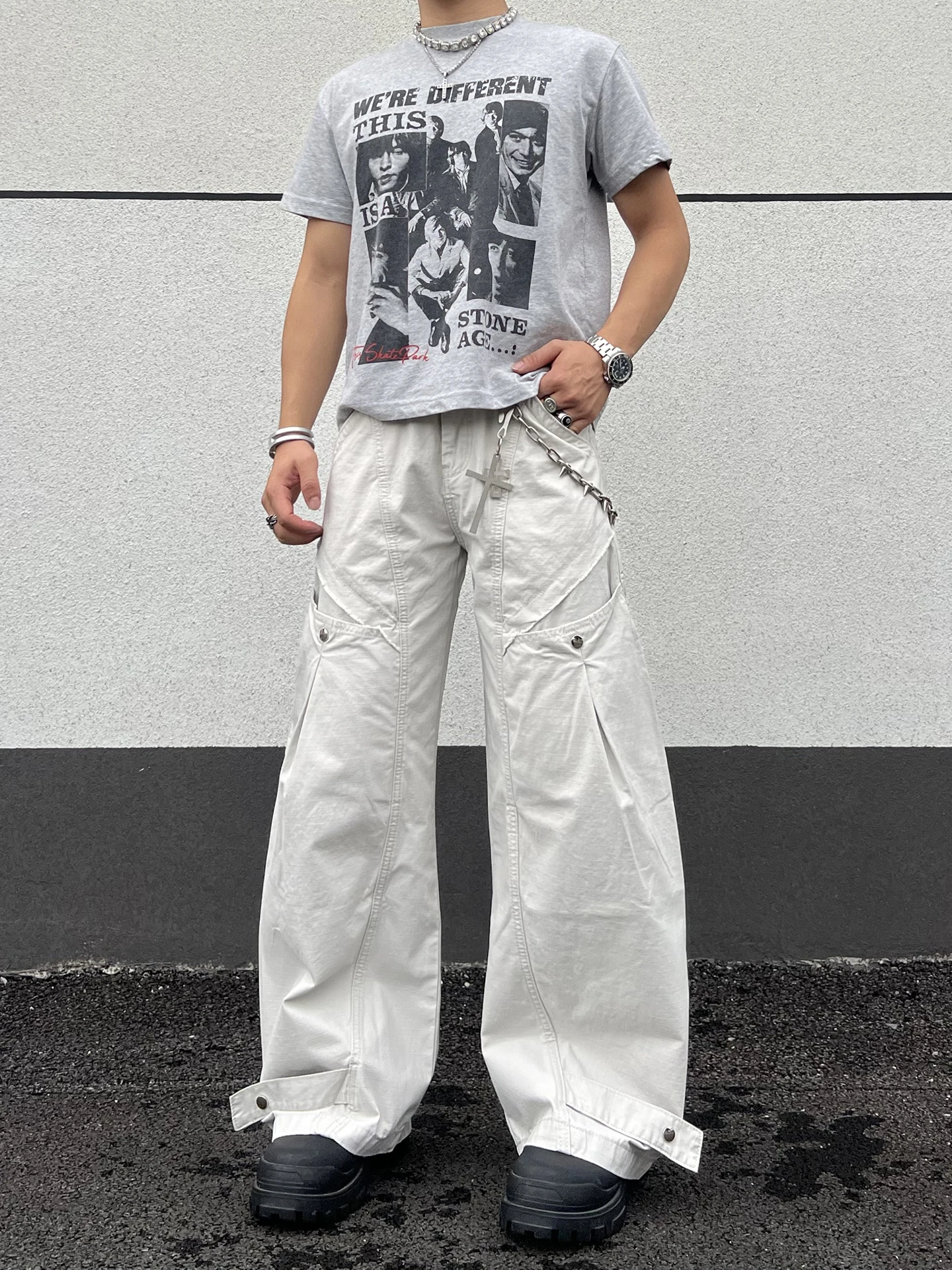 

Джинсы Cleanfit American Sle свободного кроя, деним, многокарманные, рабочие брюки для мужчин и женщин, повседневные прямые джинсы