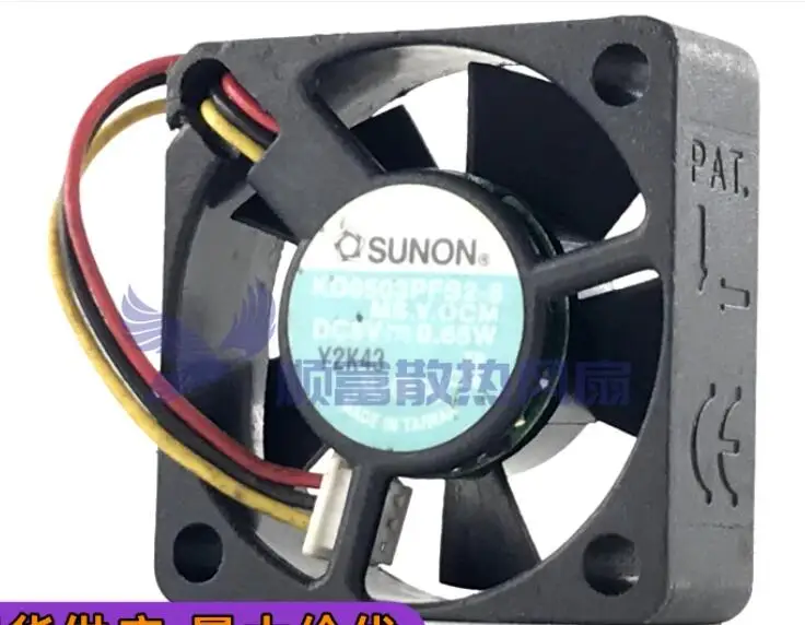 

SUNON KD0503PFB2-8 DC 5V 0.65W 30x30x10mm 3-Wire Server Cooling Fan