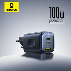 Baseus 100W Fast Charger For Tablet Laptop Quick Charger USB C Phone Charger For iPhone 17 16 Pro Samsung Macbook GaN Charger